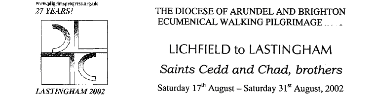 The Ss Chad & Cedd Pilgrimage 2002